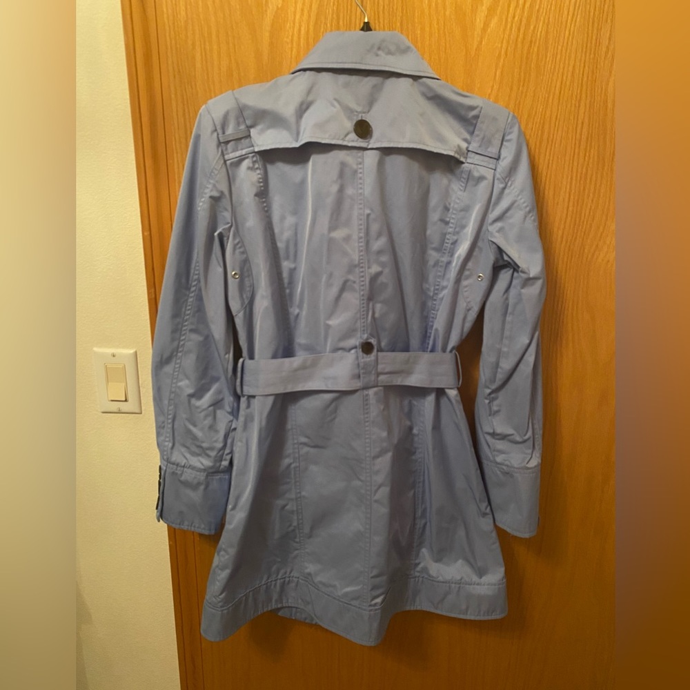 Rainforest size small packable light blue rain trench coat - Picture 3 of 3